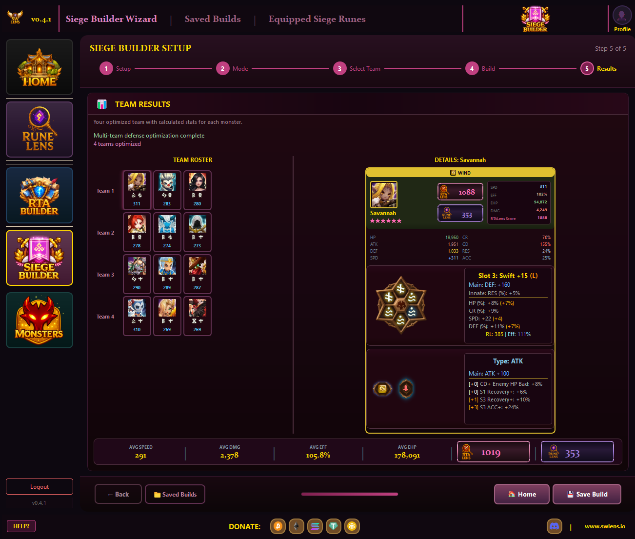 SIEGE BUILDER WIZARD